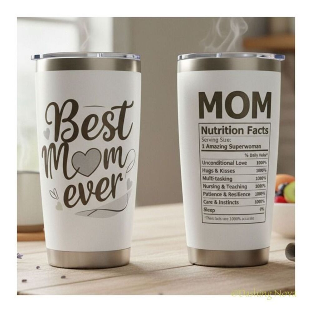 20oz Best Mom Ever Tumbler Gift for Mother's Day Birthday Holidays